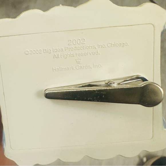 NIB 2002 VeggieTales Hallmark Ornament | Santa Too Round for the Chimney Y2K Kid - Picture 3 of 3